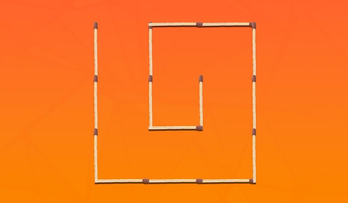 Premakniti morate 3 vžigalice, da ustvarite 2 kvadrata: zelo zahtevna uganka.